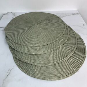 World Market Round Seafoam Woven Braided Placemats Set of 4